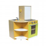 Bucatarie modulara din lemn de joaca copii cu 4 piese interschimbabile-Deluxe Grande Cuisine Modular Wooden Play Kitchen Acooltoy 